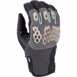 Klim Baja S4 2025 perforated Mesh Leather/Textile Enduro Motorcycle Gloves Guanti da moto enduro in pelle/tessuto a rete traforata, nero-grigio, dimensione 2XL per uomo - Vista aggiuntiva 2