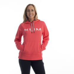 Klim Petrol Felpa con cappuccio da donna, rosso, dimensione M per donne