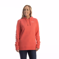 Klim Mariposa Felpa lunga con cappuccio da donna, bianco-rosso, dimensione M per donne - Vista aggiuntiva 2