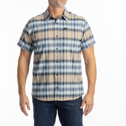 Klim Nero Stretch Camicia, blu-marrone, dimensione L per uomo