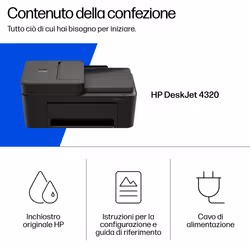 HP DeskJet 4320 Wireless All-in-One Colore Stampante - Vista aggiuntiva 5