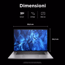 HP ZBook Studio G11 Intel Core Ultra 7 155H 16" WQUXGA 32 GB 1 TB SSD NVIDIA RTX 3000 Ada Win11 Pro Grigio - Vista aggiuntiva 5