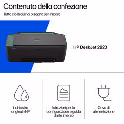 HP DeskJet 2923 Wireless All-in-One Colore Stampante - Vista aggiuntiva 4