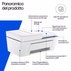 HP DeskJet 4322 Wireless All-in-One Colore Stampante - Vista aggiuntiva 3
