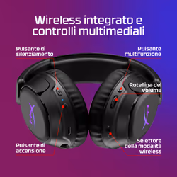 HyperX Cloud Flight 2 – Cuffie da gaming wireless (bianco) - Vista aggiuntiva 6