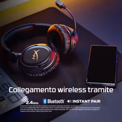 HyperX Cloud Flight 2 – Cuffie da gaming wireless (bianco) - Vista aggiuntiva 7