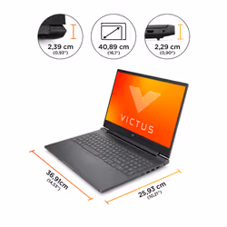 HP Victus Gaming 16-r0028nl Intel® Core™ i7 i7-13620H Computer portatile 40,9 cm (16.1") Full HD 16 GB DDR5-SDRAM 1 TB SSD NVIDIA GeForce RTX 4070 Wi-Fi 6 (802.11ax) Windows 11 Home Grigio - Vista aggiuntiva 4