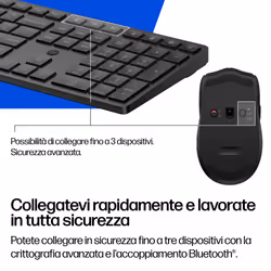 HP Combinazione di tastiera e mouse 490C multi-dispositivo e dual-mode - Vista aggiuntiva 5