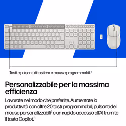 HP Combinazione di tastiera e mouse 495C multi-dispositivo e dual-mode - Vista aggiuntiva 5