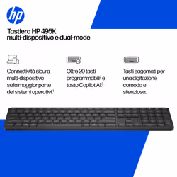 HP Tastiera 495K multi-dispositivo e dual-mode - Vista aggiuntiva 3