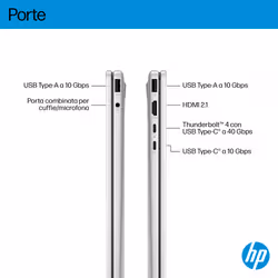 HP OmniBook X Flip Next Gen AI 16-as0014nl Copilot+ PC Intel Core Ultra 5 226V Ibrido (2 in 1) 40,6 cm (16") Touch screen 2K 16 GB LPDDR5x-SDRAM 512 GB SSD Wi-Fi 6E (802.11ax) Windows 11 Home Argento - Vista aggiuntiva 5