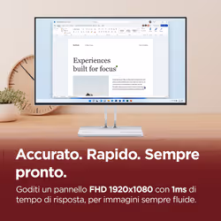 Lenovo L27-4C - Monitor 27" IPS Flat FHD 1920x1080 0 144Hz 1ms - Speakers AMD FreeSync 2xHDMI 1.4 + 1xVGA - Stand Tilt Cavo HDMI incluso - Vista aggiuntiva 2