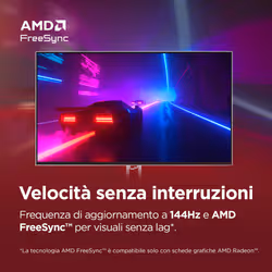 Lenovo L27-4C - Monitor 27" IPS Flat FHD 1920x1080 0 144Hz 1ms - Speakers AMD FreeSync 2xHDMI 1.4 + 1xVGA - Stand Tilt Cavo HDMI incluso - Vista aggiuntiva 3