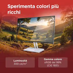 Lenovo L27-4C - Monitor 27" IPS Flat FHD 1920x1080 0 144Hz 1ms - Speakers AMD FreeSync 2xHDMI 1.4 + 1xVGA - Stand Tilt Cavo HDMI incluso - Vista aggiuntiva 7