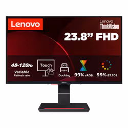 Lenovo ThinkVision T24D-4t Monitor 23,8 pollici Full HD IPS 120 Hz 6 ms Nero - Vista aggiuntiva 2