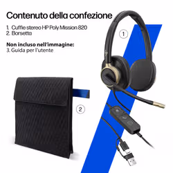 HP Poly Cuffie cablate monoaurali Mission 815 USB - Vista aggiuntiva 6