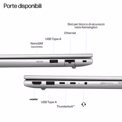 HP EliteBook 6 G1i AI Intel Core Ultra 5 225U Computer portatile 40,6 cm (16") WUXGA 16 GB DDR5-SDRAM 512 GB SSD Wi-Fi 6E (802.11ax) Windows 11 Pro AI PC Argento - Vista aggiuntiva 4