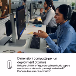 HP ProDesk 4 G1i AI PC Intel Core Ultra 5 235T 8 GB DDR5-SDRAM 256 GB SSD Windows 11 Pro Mini PC Nero - Vista aggiuntiva 5