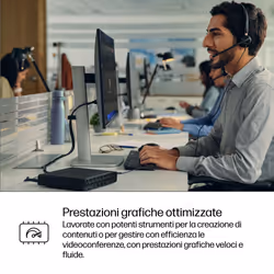 HP ProDesk 4 G1i AI PC Intel Core Ultra 5 235T 8 GB DDR5-SDRAM 256 GB SSD Windows 11 Pro Mini PC Nero - Vista aggiuntiva 6
