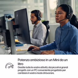 HP ProDesk 4 G1i AI PC Intel Core Ultra 5 235T 8 GB DDR5-SDRAM 256 GB SSD Windows 11 Pro Mini PC Nero - Vista aggiuntiva 8