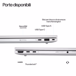 HP EliteBook 8 G1i 16 inch Notebook Next Gen AI PC Wolf Pro Security Edition Intel Core Ultra 7 256V Computer portatile 40,6 cm (16") WUXGA 16 GB LPDDR5x-SDRAM Wi-Fi 7 (802.11be) Windows 11 Pro - Vista aggiuntiva 4