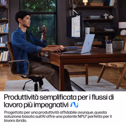 HP EliteBook 8 G1i 16 inch Notebook Next Gen AI PC Wolf Pro Security Edition Intel Core Ultra 7 256V Computer portatile 40,6 cm (16") WUXGA 16 GB LPDDR5x-SDRAM Wi-Fi 7 (802.11be) Windows 11 Pro - Vista aggiuntiva 8
