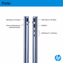 HP OmniBook 5 Flip 2-in-1 Laptop 14-fp0020nl Intel Core 5 120U 35,6 cm (14") Touch screen 2K 16 GB LPDDR5-SDRAM Wi-Fi 6 (802.11ax) Windows 11 Home - Vista aggiuntiva 3