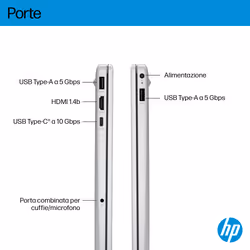 HP OmniBook 3 Laptop Next Gen AI 15-fn0011nl AMD Ryzen AI 5 Computer portatile 39,6 cm (15.6") Full HD 24 GB DDR5-SDRAM Wi-Fi 6 (802.11ax) Windows 11 Home - Vista aggiuntiva 4