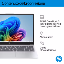 HP OmniBook 3 Laptop Next Gen AI 15-fn0011nl AMD Ryzen AI 5 Computer portatile 39,6 cm (15.6") Full HD 24 GB DDR5-SDRAM Wi-Fi 6 (802.11ax) Windows 11 Home - Vista aggiuntiva 5