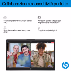 HP OmniBook 3 Laptop Next Gen AI 15-fn0011nl AMD Ryzen AI 5 Computer portatile 39,6 cm (15.6") Full HD 24 GB DDR5-SDRAM Wi-Fi 6 (802.11ax) Windows 11 Home - Vista aggiuntiva 8