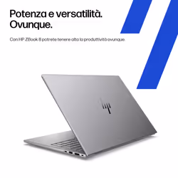 HP ZBook 8 G1i Wolf Pro Security Edition Intel Core Ultra 9 285H Workstation mobile 40,6 cm (16") WUXGA 8 GB DDR5-SDRAM 1 TB SSD NVIDIA RTX 500 Ada Wi-Fi 7 (802.11be) Windows 11 Pro AI Workstation, AI PC Argento - Vista aggiuntiva 7