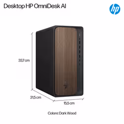 HP OmniDesk Desktop AI M03-0014nl PC Intel Core Ultra 5 225 16 GB DDR5-SDRAM Windows 11 Home Tower AI PC - Vista aggiuntiva 5