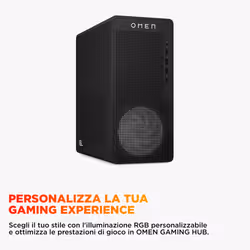 HP OMEN 16L Gaming Desktop PC TG03-0034nl PC AMD Ryzen™ 7 8700F 16 GB DDR5-SDRAM NVIDIA GeForce RTX 5060 Windows 11 Home Tower AI PC Nero - Vista aggiuntiva 7