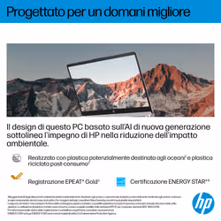 HP OmniBook 3 Laptop Next Gen AI 15-fn0015nl Copilot+ PC AMD Ryzen AI 5 Computer portatile 39,6 cm (15.6") Full HD 24 GB DDR5-SDRAM Wi-Fi 6 (802.11ax) Windows 11 Home Argento - Vista aggiuntiva 7