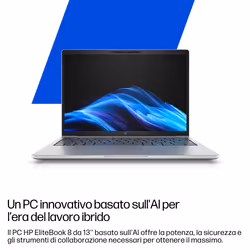 HP EliteBook 8 G1i 16 inch Notebook AI PC Wolf Pro Security Edition Intel Core Ultra 5 225U 40,6 cm (16") WUXGA 24 GB DDR5-SDRAM Wi-Fi 6E (802.11ax) Windows 11 Pro Argento - Vista aggiuntiva 5