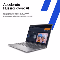 HP ZBook 8 G1i 16 inch Mobile Workstation PC Wolf Pro Security Edition Intel Core Ultra 7 255H 40,6 cm (16") WUXGA 16 GB DDR5-SDRAM 512 GB SSD NVIDIA RTX 500 Ada Wi-Fi 7 (802.11be) Windows 11 Pro AI Workstation, AI PC - Vista aggiuntiva 6