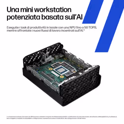 HP Z2 Mini G1a Wolf Pro Security Edition Copilot+ PC AMD Ryzen AI Max PRO 390 64 GB LPDDR5x-SDRAM 1 TB SSD Windows 11 Pro Mini PC Stazione di lavoro AI Workstation, AI PC Nero - Vista aggiuntiva 4