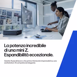 HP Z2 Mini G1i Workstation Desktop PC Wolf Pro Security Edition Intel Core Ultra 7 265 32 GB DDR5-SDRAM NVIDIA RTX A400 Windows 11 Pro Mini PC Stazione di lavoro AI Workstation, AI PC - Vista aggiuntiva 5