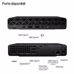HP EliteDesk 8 Mini G1i Desktop AI PC Wolf Pro Security Edition Intel Core Ultra 7 265T 32 GB DDR5-SDRAM 1 TB SSD Windows 11 Pro Mini PC - Vista aggiuntiva 3