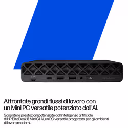HP EliteDesk 8 Mini G1i Desktop AI PC Wolf Pro Security Edition Intel Core Ultra 7 265T 16 GB DDR5-SDRAM 512 GB SSD Windows 11 Pro Mini PC - Vista aggiuntiva 4