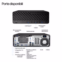 HP EliteDesk 8 SFF G1i Desktop AI PC Wolf Pro Security Edition Intel Core Ultra 7 265 16 GB DDR5-SDRAM 512 GB SSD Windows 11 Pro - Vista aggiuntiva 3