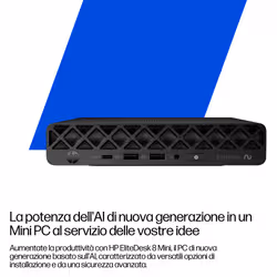 HP EliteDesk 8 Mini G1a Desktop Next Gen AI PC Wolf Pro Security Edition Copilot+ PC 350 16 GB DDR5-SDRAM 512 GB SSD Windows 11 Pro Mini PC - Vista aggiuntiva 2