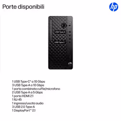 HP ProDesk 4 Tower G1i Desktop AI PC Intel Core Ultra 5 235 16 GB DDR5-SDRAM 512 GB SSD Windows 11 Pro - Vista aggiuntiva 3
