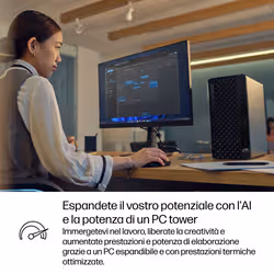 HP ProDesk 4 Tower G1i Desktop AI PC Intel Core Ultra 5 235 8 GB DDR5-SDRAM 512 GB SSD Windows 11 Pro - Vista aggiuntiva 5