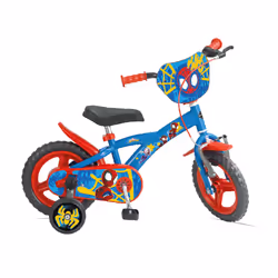 Huffy Bicicletta con rotelle Marvel Spidey 12", Bicicletta da città, Bambini, Unisex, Verticale, Blu, Rosso, Giallo, 30,5 cm  ...