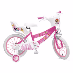 Huffy Bicicletta con rotelle Disney Princess 14", Bicicletta da città, Bambini, Femmina, Verticale, Rosa, Bianco, 35,6 cm (14 ...