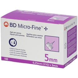 BD Micro-Fine 31G 5mm Aghi per Penna Insulina 100 pezzi