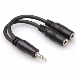 Hosa Technology TRS/2 x TRS, 2 x 3.5mm, Maschio, 3.5mm, Femmina, Nero