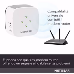 NETGEAR EX3110 Ricevitore e trasmettitore di rete Bianco 10, 100, 300 Mbit/s - Vista aggiuntiva 5