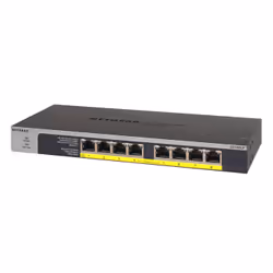 NETGEAR GS108LP Non gestito Gigabit Ethernet (10/100/1000) Supporto Power over Ethernet (PoE) 1U Nero, Grigio - Vista aggiuntiva 4